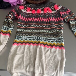 Multicolor Patterned kids Sweater
